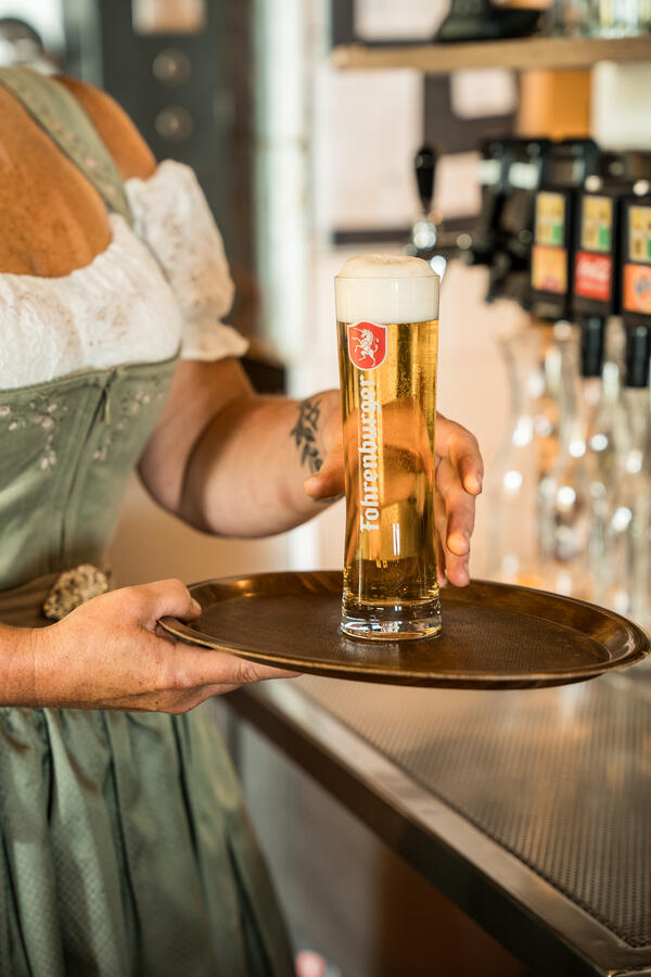 Frisch gezapftes Bier