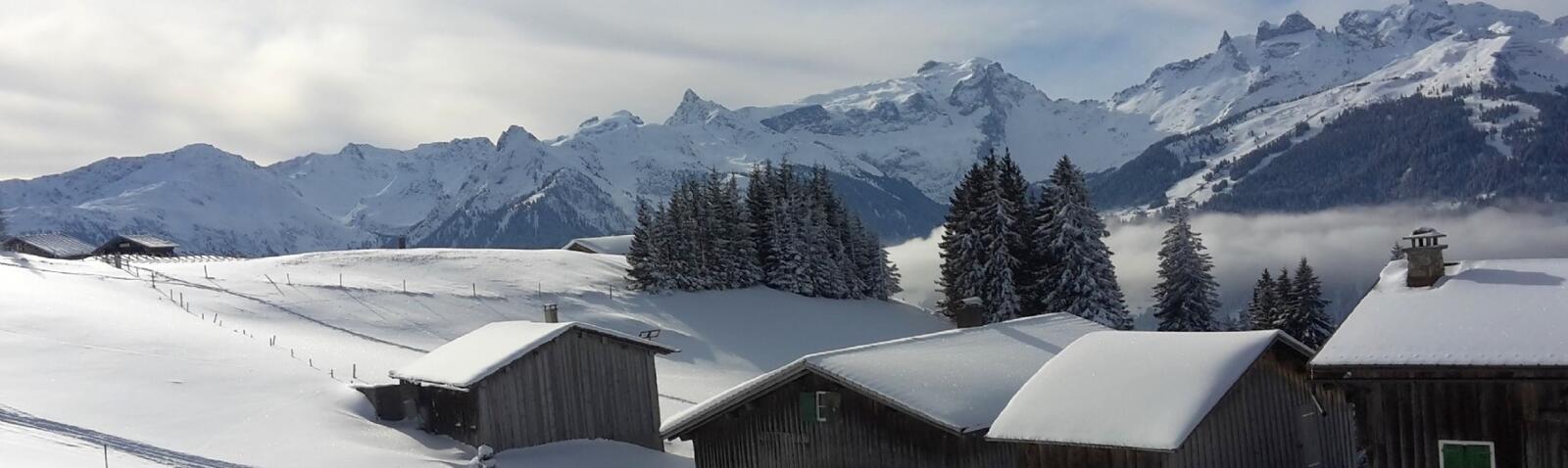 Bergpanorama im Winter